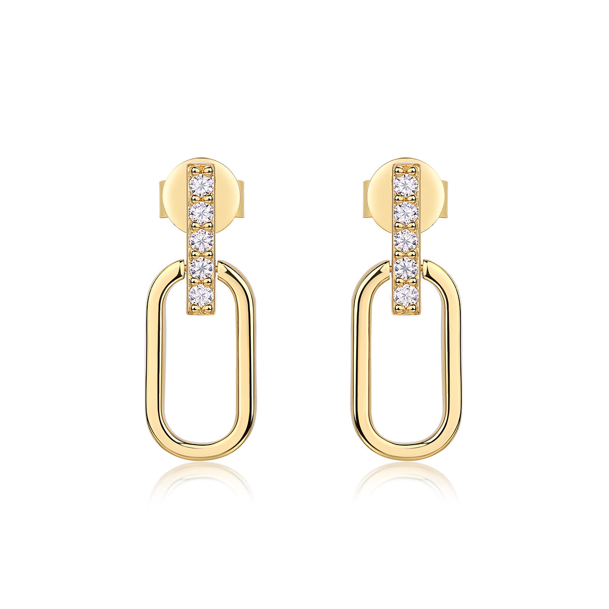 Elowen Pave Link Earrings