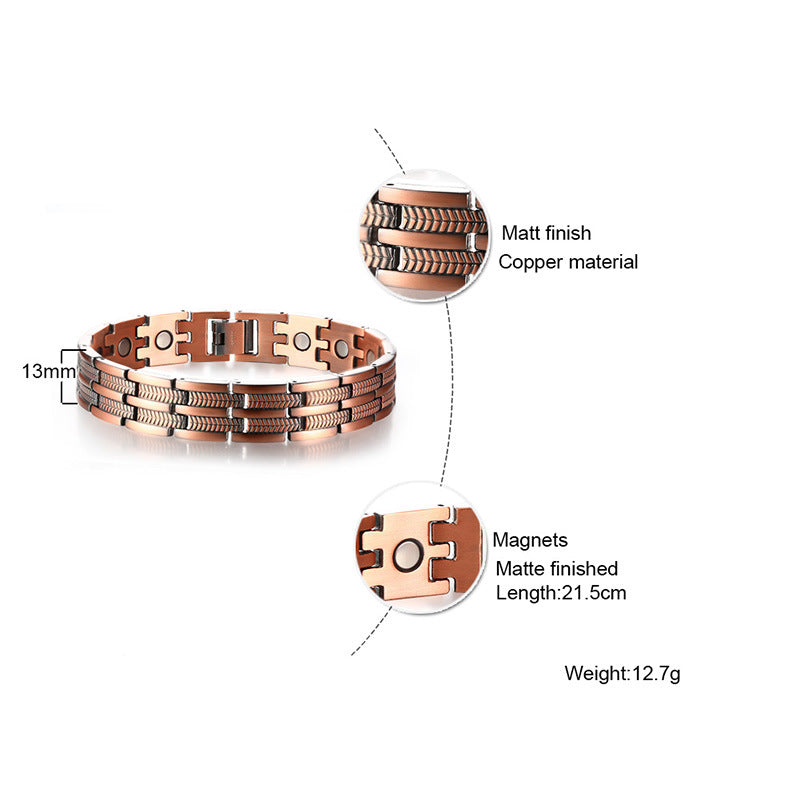 High quality red copper magnetic bracelet