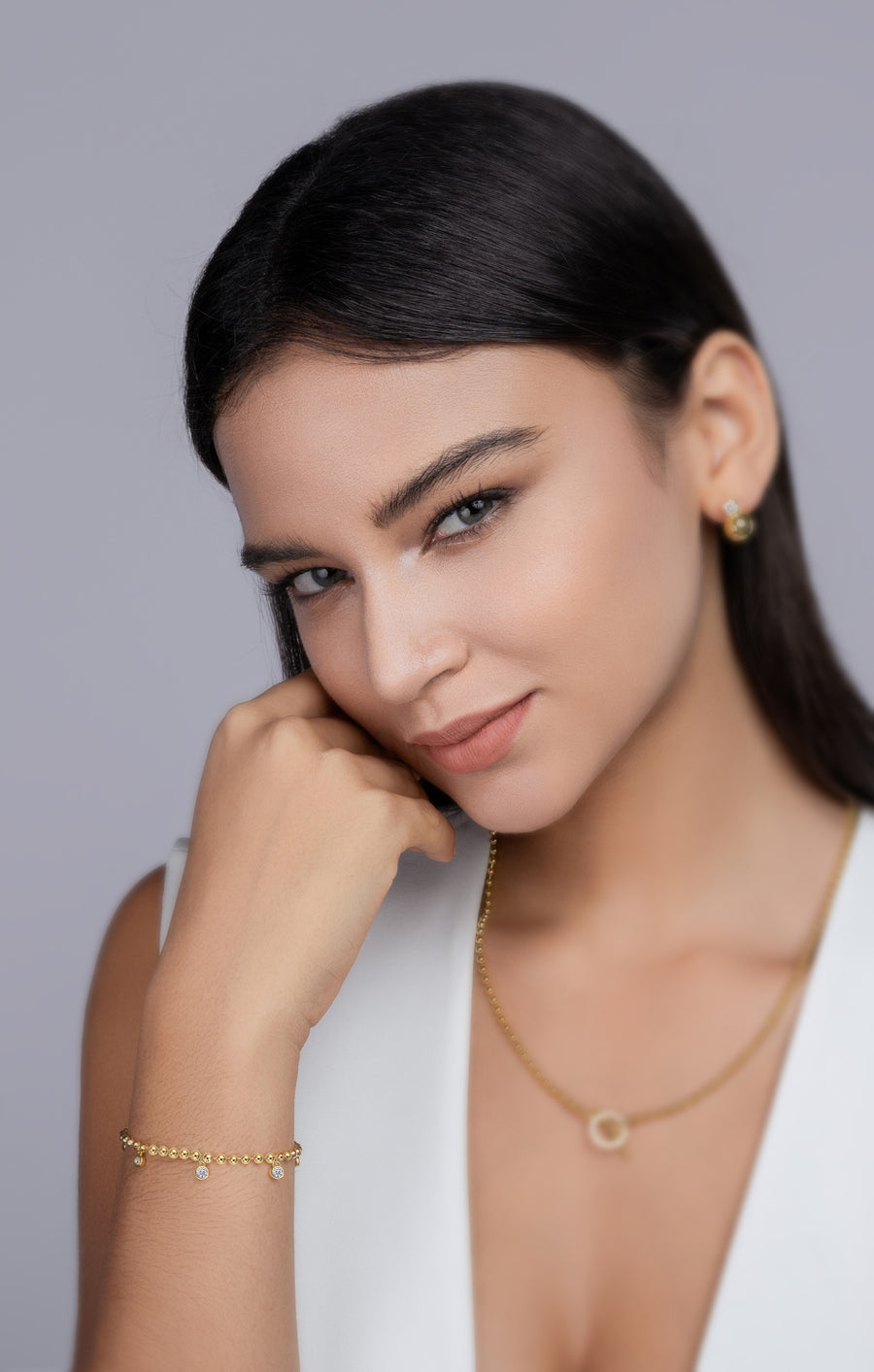 Set With Top-quality Moissanite, This Luxurious And Fashionable Light Luxury Trend Jewelry Silver Bracelet Is S925 Silver-plated With Gold