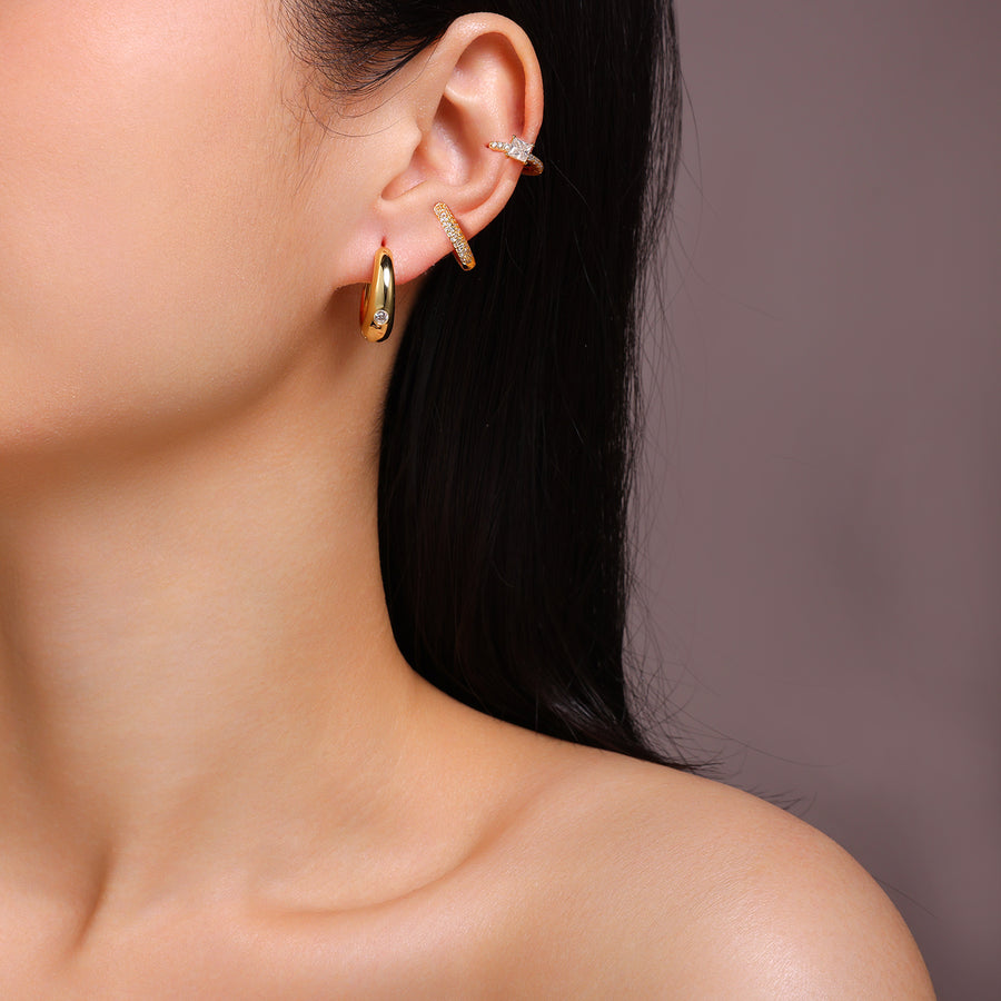 Aurelia Moissanite Hoop Trio