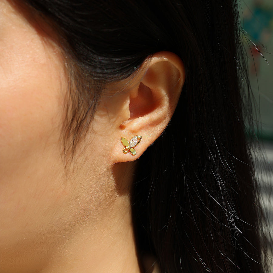 Aurielle Moissanite Butterfly Studs