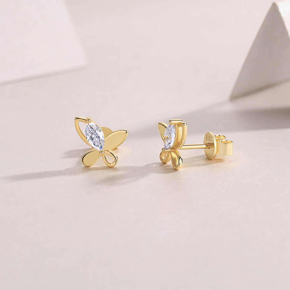 Aurielle Moissanite Butterfly Studs