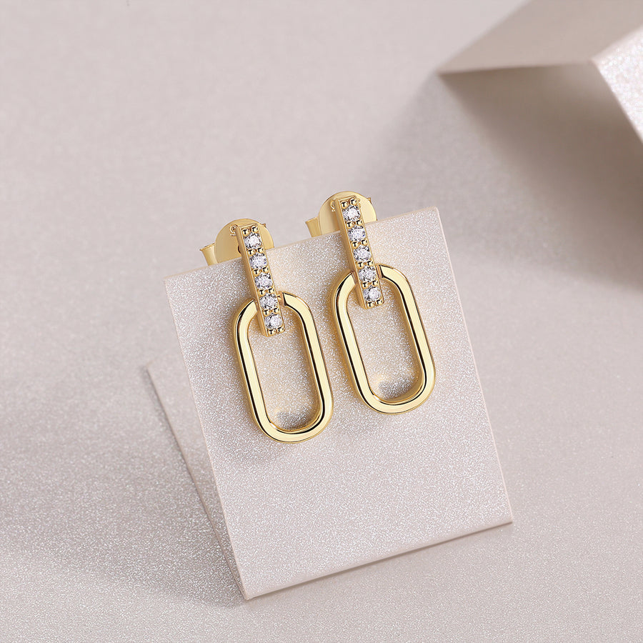 Elowen Pave Link Earrings
