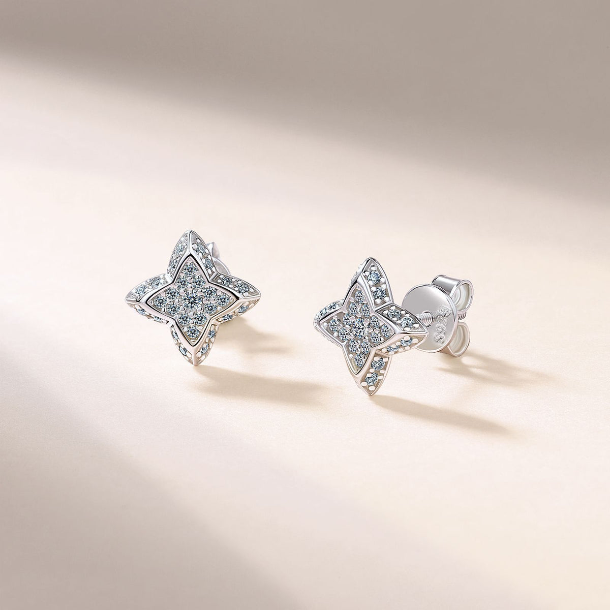 Astra Moissanite Star Studs