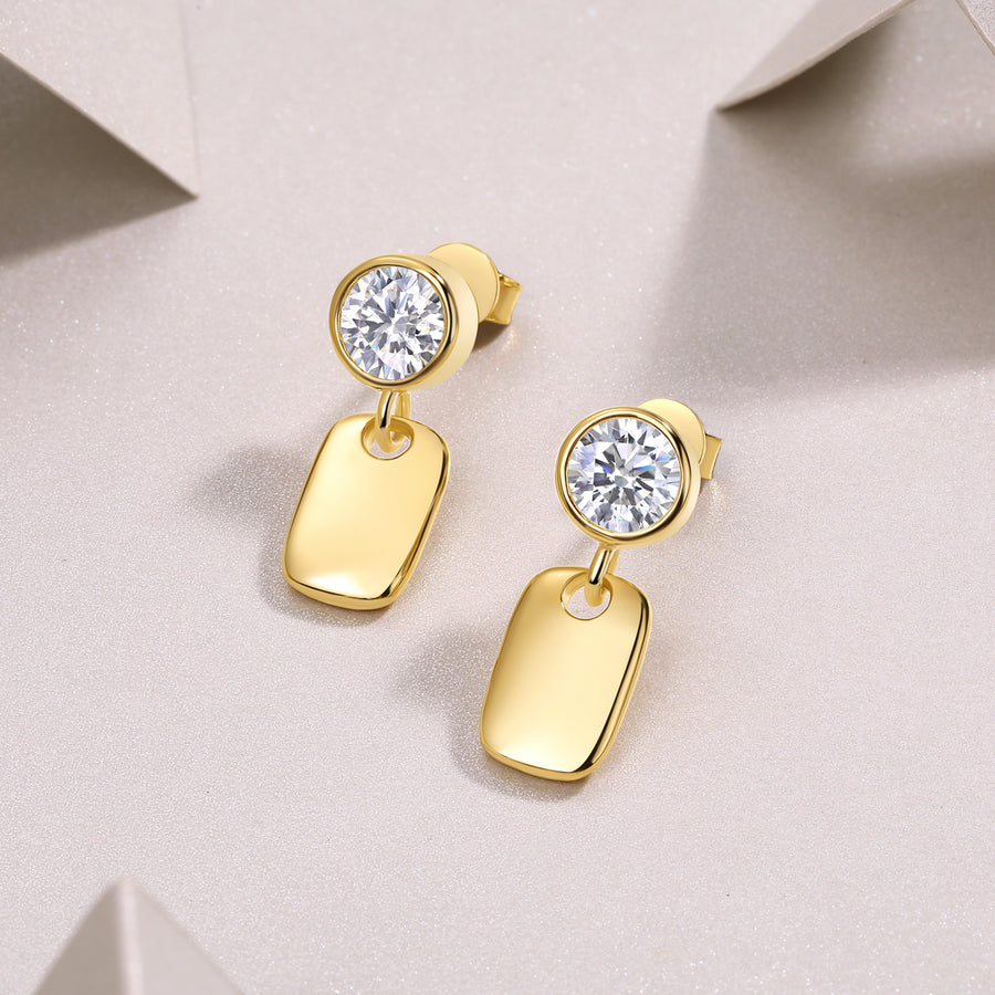 Celine Geometric Drop Earrings