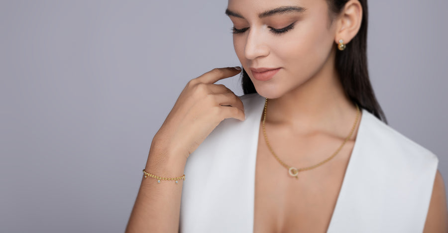 Set With Top-quality Moissanite, This Luxurious And Fashionable Light Luxury Trend Jewelry Silver Bracelet Is S925 Silver-plated With Gold