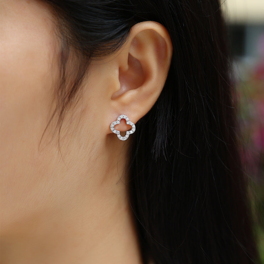 Fiore Open Clover Studs