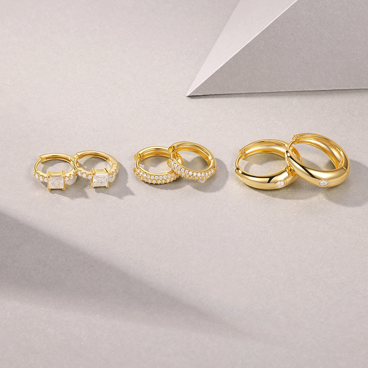 Aurelia Moissanite Hoop Trio