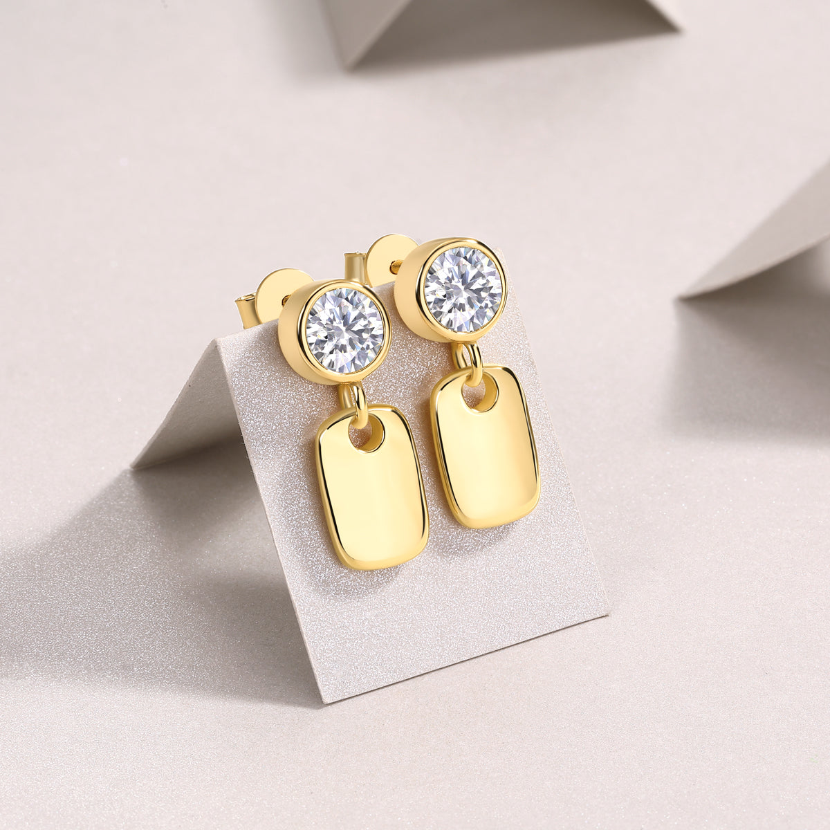 Celine Geometric Drop Earrings