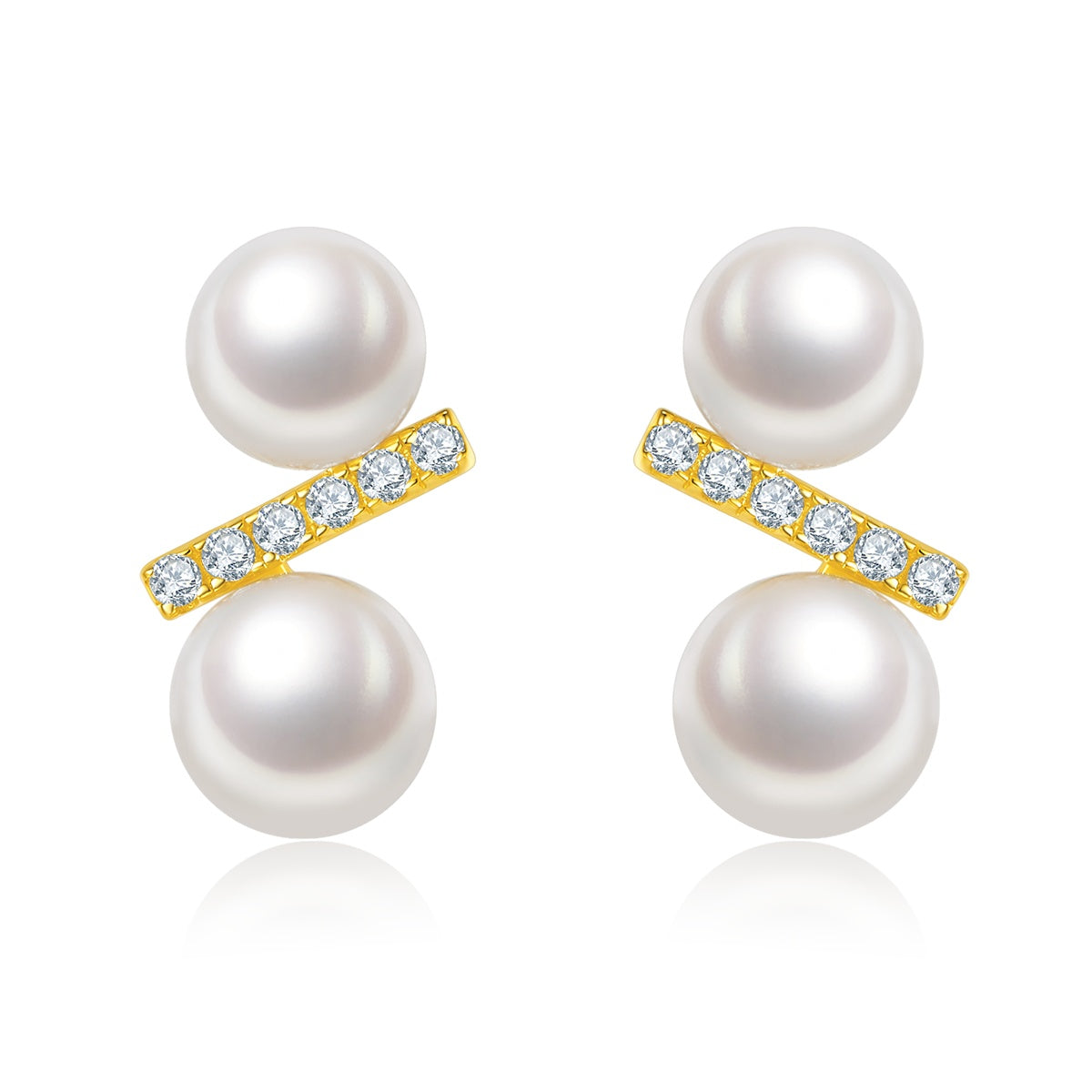 Amelie Pearl Bar Studs