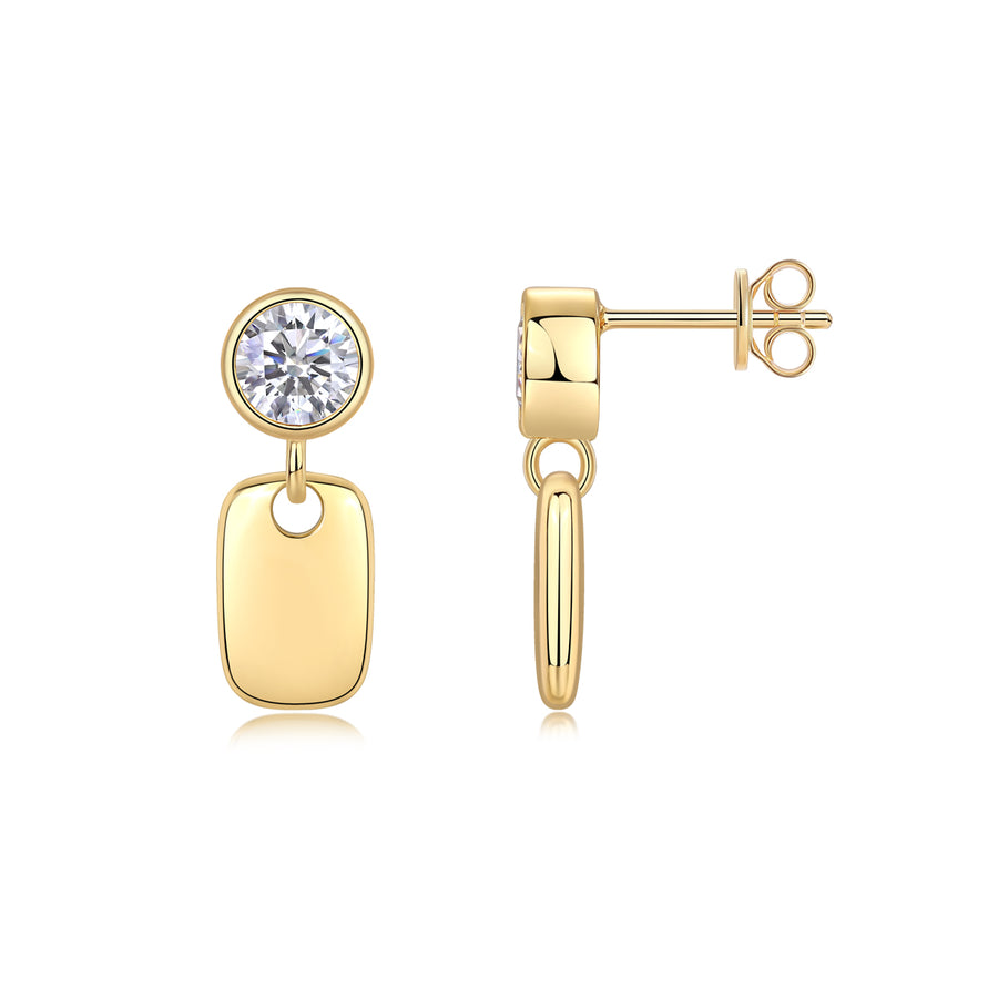 Celine Geometric Drop Earrings