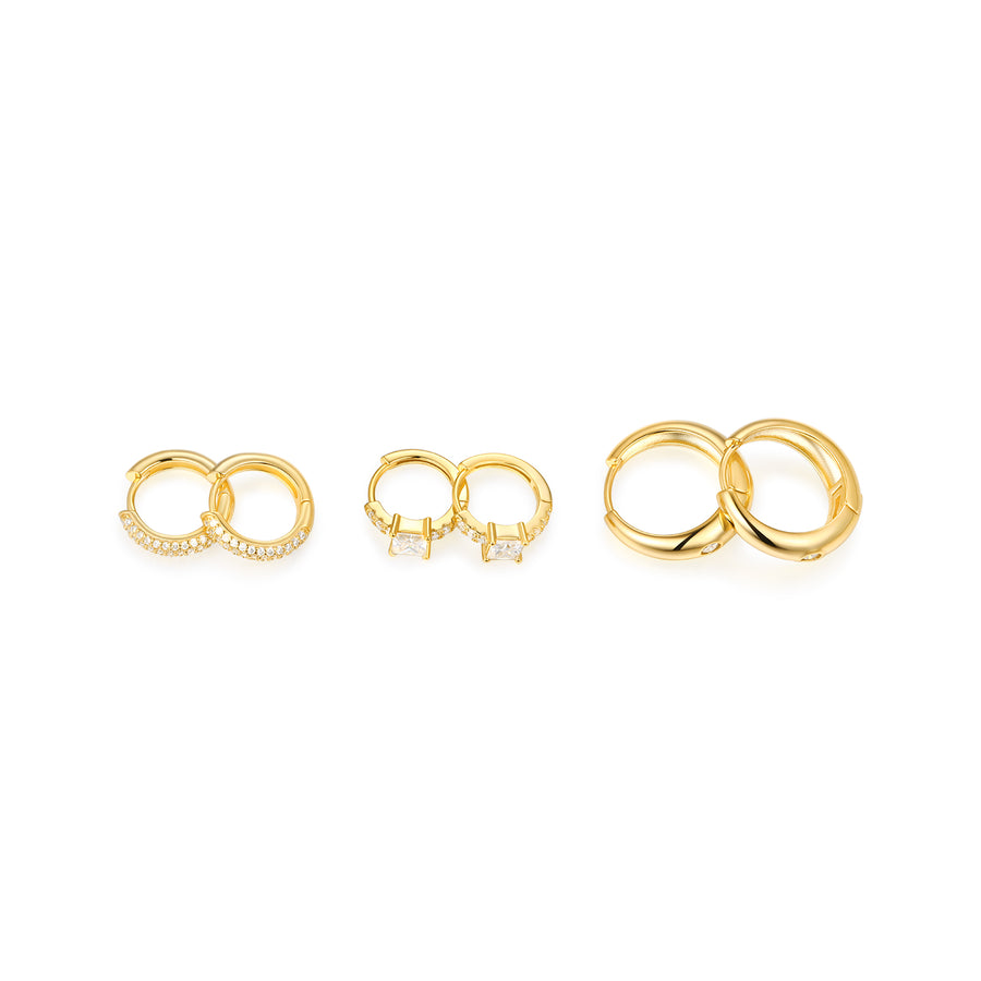 Aurelia Moissanite Hoop Trio