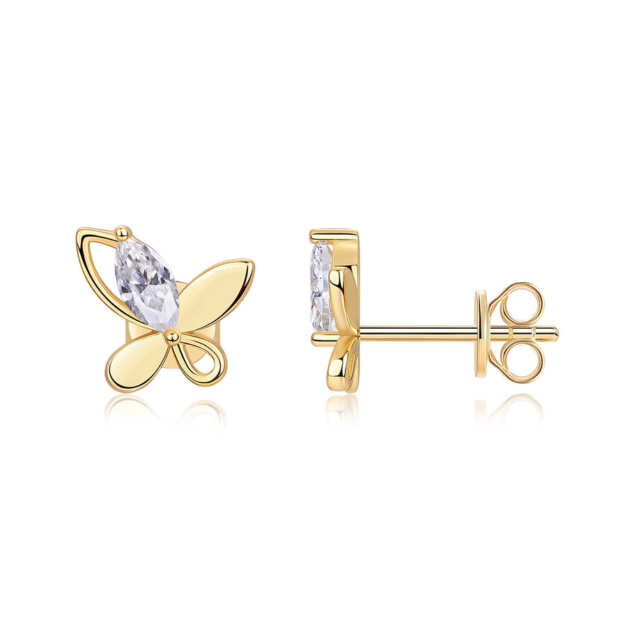 Aurielle Moissanite Butterfly Studs