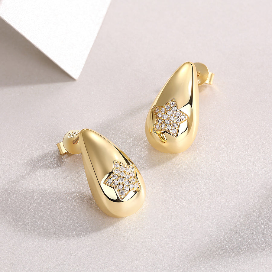 Celestia Star Pebble Studs
