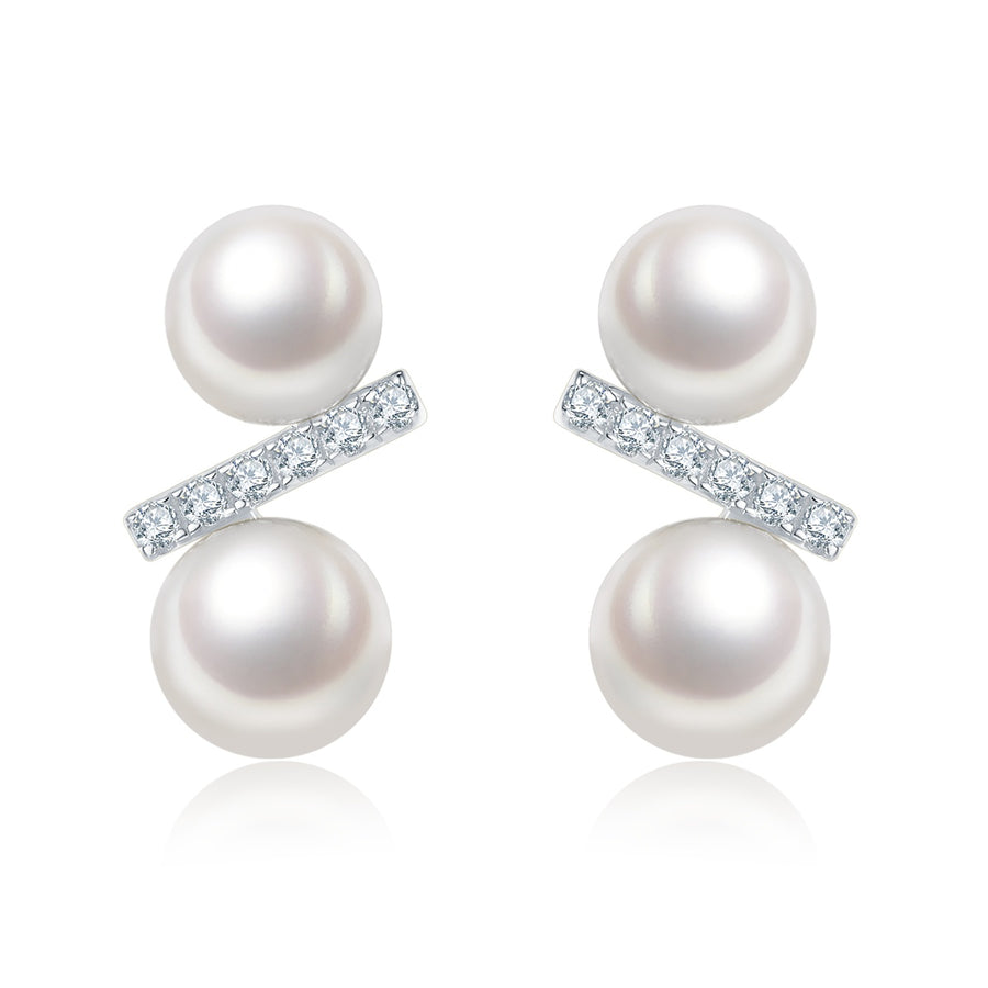 Amelie Pearl Bar Studs
