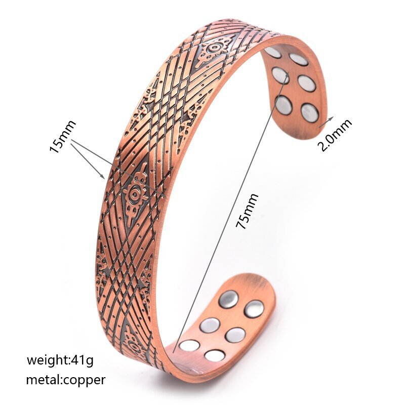 Red Copper Magnetic Therapy Bracelet
