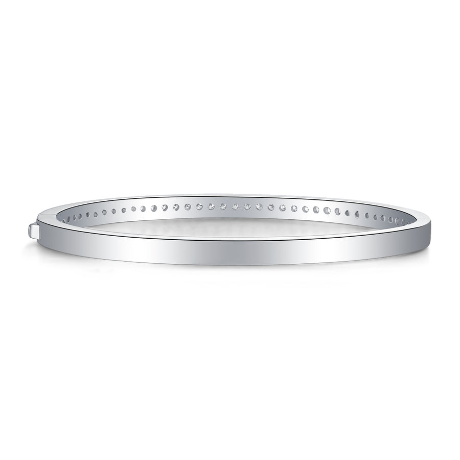 Token Of Love - A Luxurious And Fashionable Light Luxury Jewelry Silver Bracelet And Bracelet Set With Top-quality Moissanite, S925 Silver-plated Platinum