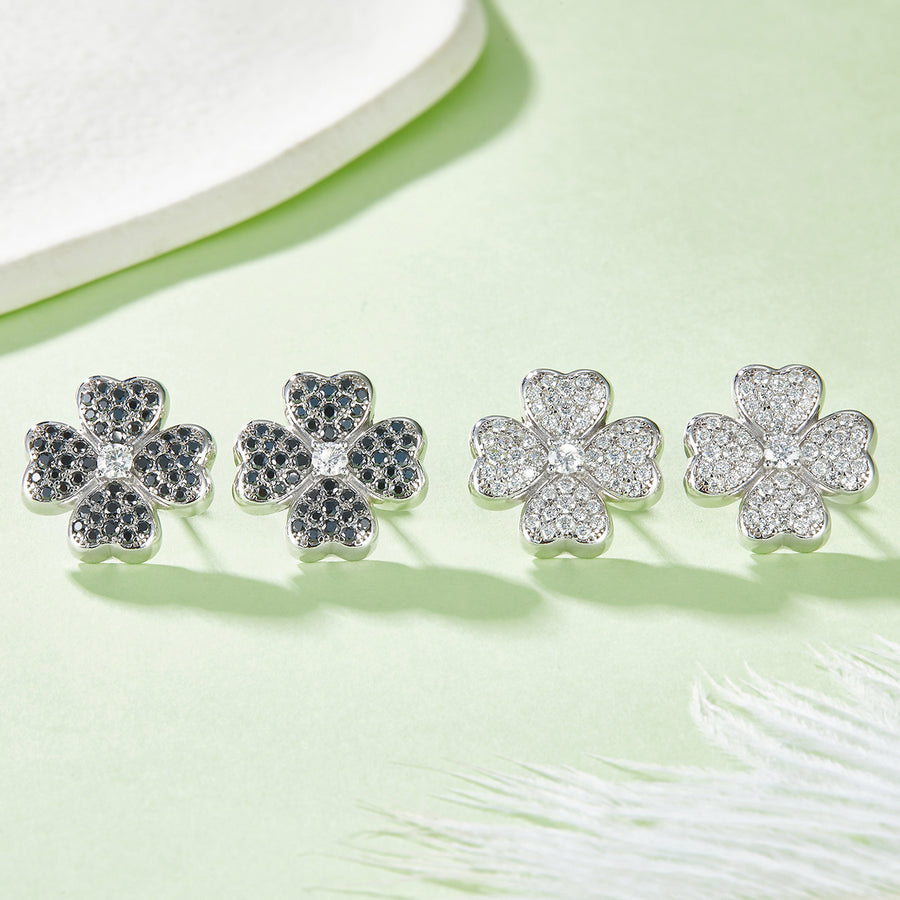 Seraphine Clover Moissanite Studs