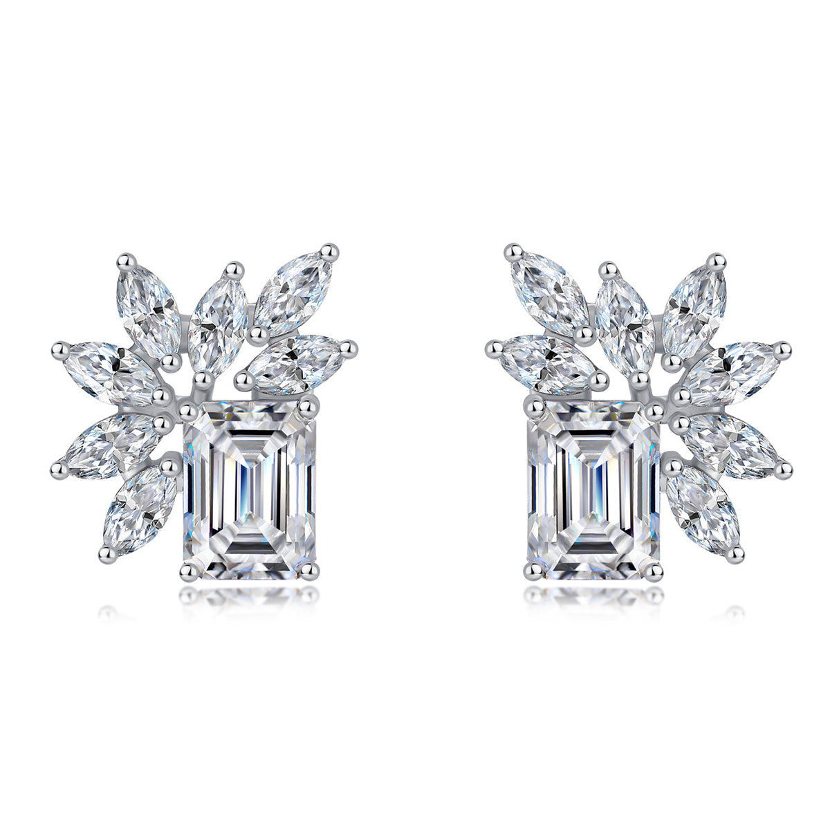 Virelle Emerald Leaf Studs
