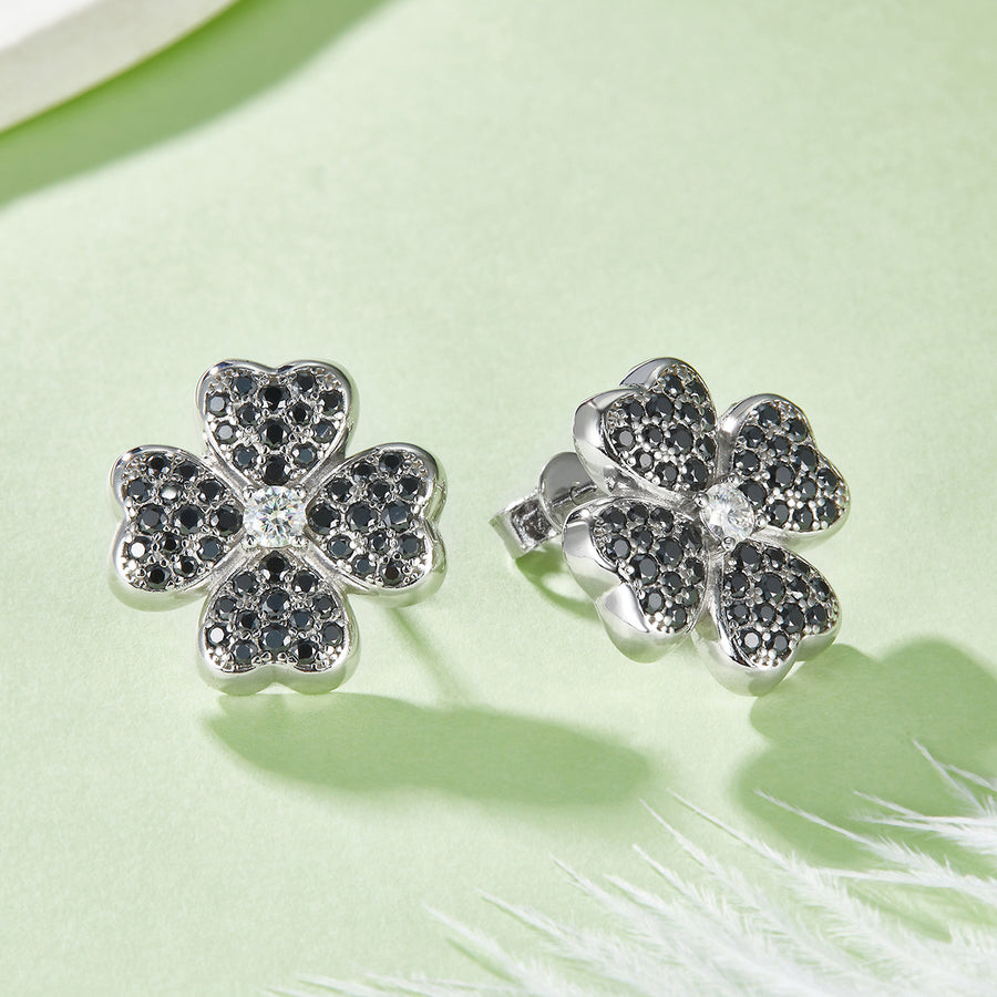 Seraphine Clover Moissanite Studs