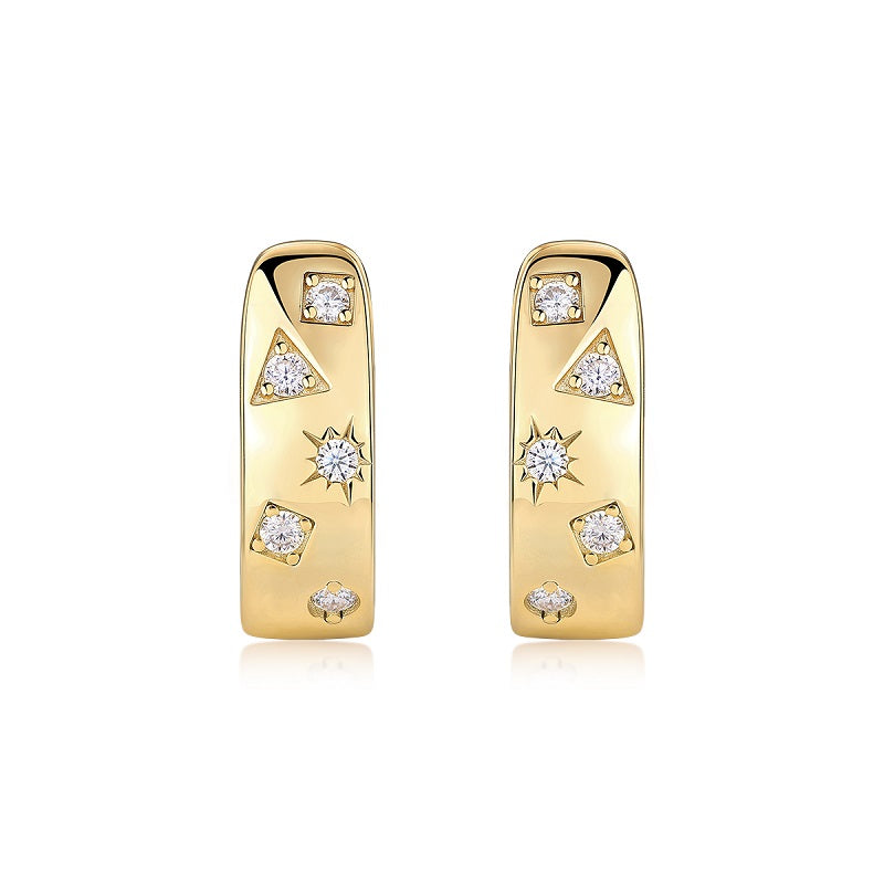 Celeste Moissanite Star Hoops
