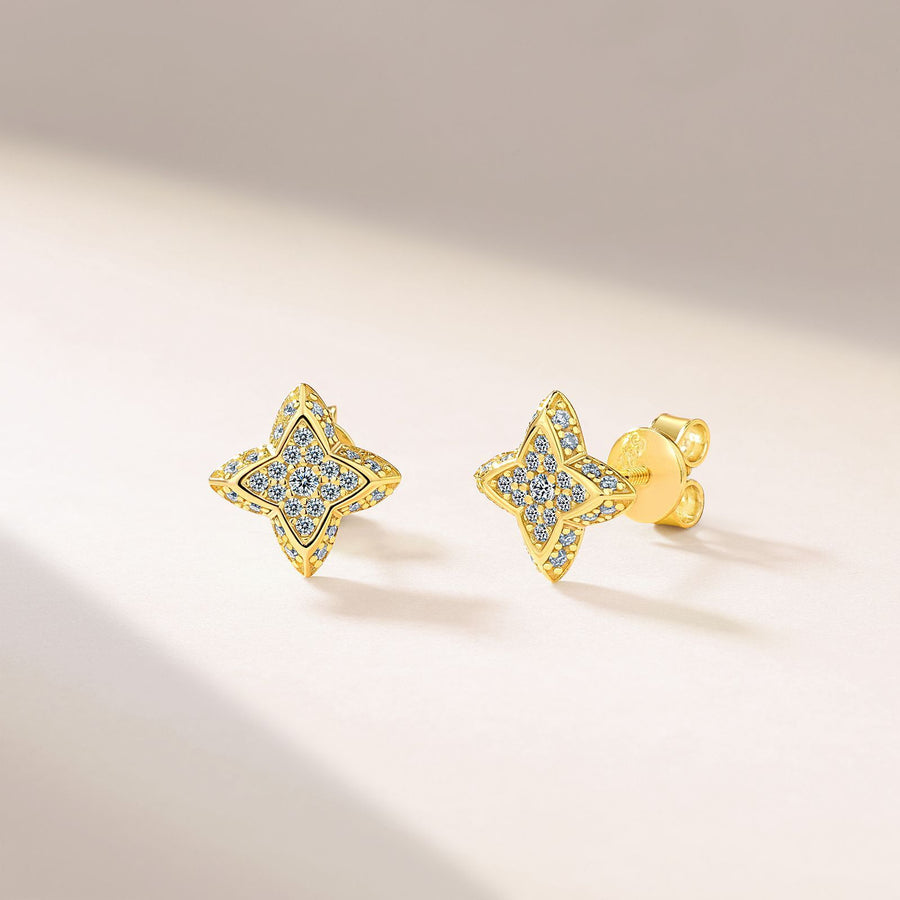 Astra Moissanite Star Studs