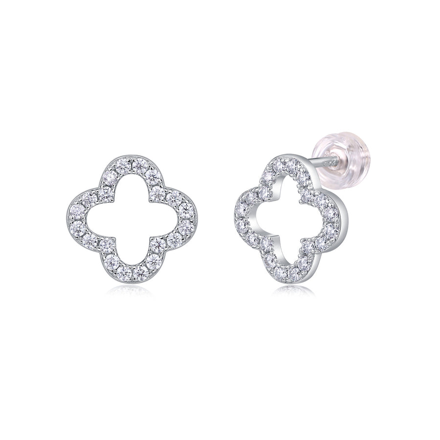 Fiore Open Clover Studs