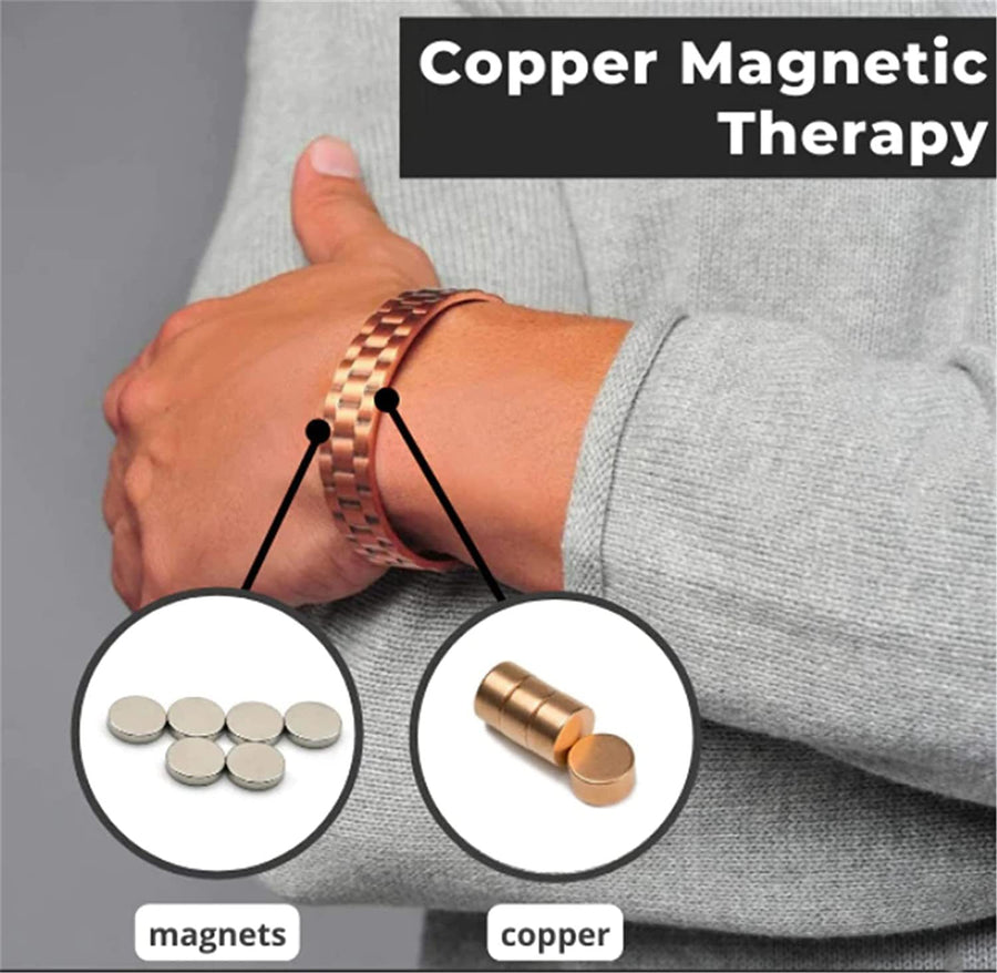 Men's Copper Magnetic Therapy Bracelet Pure Copper For Joint Pain